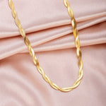 Stainless Steel 2 Layered Flat Blade Snake Chain Necklace For Women-Necklaces-Arimonz-Arimonz