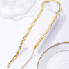Stainless Steel 2 Layered Flat Blade Snake Chain Necklace For Women-Necklaces-Arimonz-Arimonz