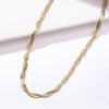 Stainless Steel 2 Layered Flat Blade Snake Chain Necklace For Women-Necklaces-Arimonz-Arimonz