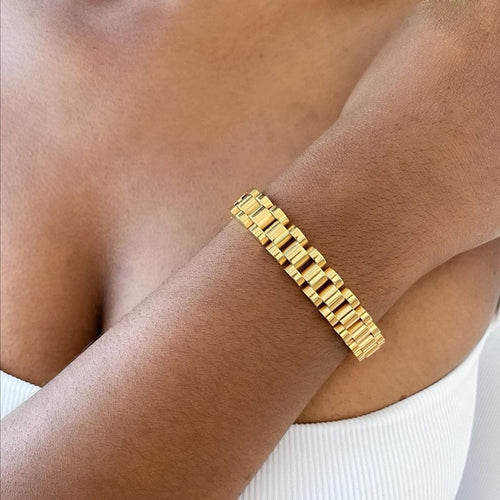 Stainless Steel Plated Detachable Wristband Bracelet Bangle For Women-Braceletes-Arimonz-Arimonz