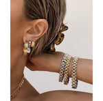 Stainless Steel Plated Detachable Wristband Bracelet Bangle For Women-Braceletes-Arimonz-Arimonz