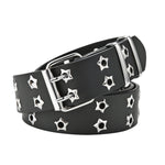Star Eye Rivet Belt Goth Style Double Pin Buckle Waistband-Belts-Arimonz-Arimonz