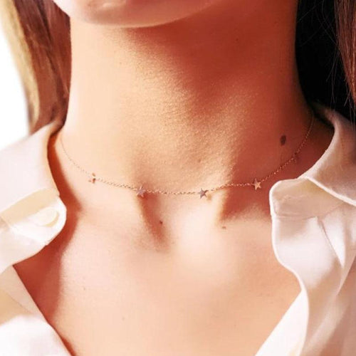 Star Pendant Choker Necklace for Women Charming Necklace Jewelry-Necklaces-Arimonz-Arimonz