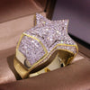 Star Pentagram Ring with Zircon Stone Fashion Jewelry for Women-Rings-Arimonz-Arimonz