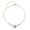 Starfish Anklet Foot Cuff Pearls Beach Anklets Summer Bohemian Jewelry-Anklets-Arimonz-Gold-Arimonz