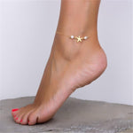 Starfish Anklet Foot Cuff Pearls Beach Anklets Summer Bohemian Jewelry-Anklets-Arimonz-Arimonz