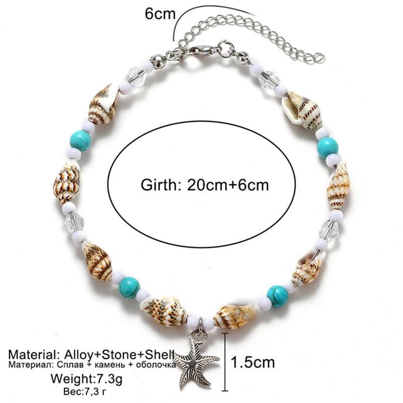 Starfish Beads Anklets For Women Beach Anklet Bohemian Foot Chain-Anklets-Arimonz-Arimonz