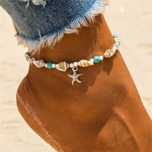 Starfish Beads Anklets For Women Beach Anklet Bohemian Foot Chain-Anklets-Arimonz-Arimonz