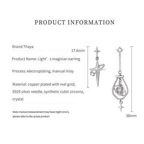 Starlight Drop Earrings for Women Crystal Ball Stars Earrings-Earrings-Arimonz-Arimonz