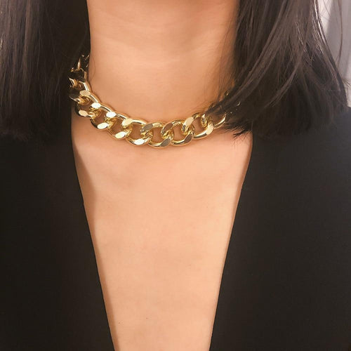 Statement Thick Chain Choker-Necklaces-Arimonz-Arimonz