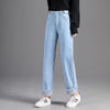 Straight Jeans - Comfortable Velvet Inside High Waist Push Up Straight Jeans