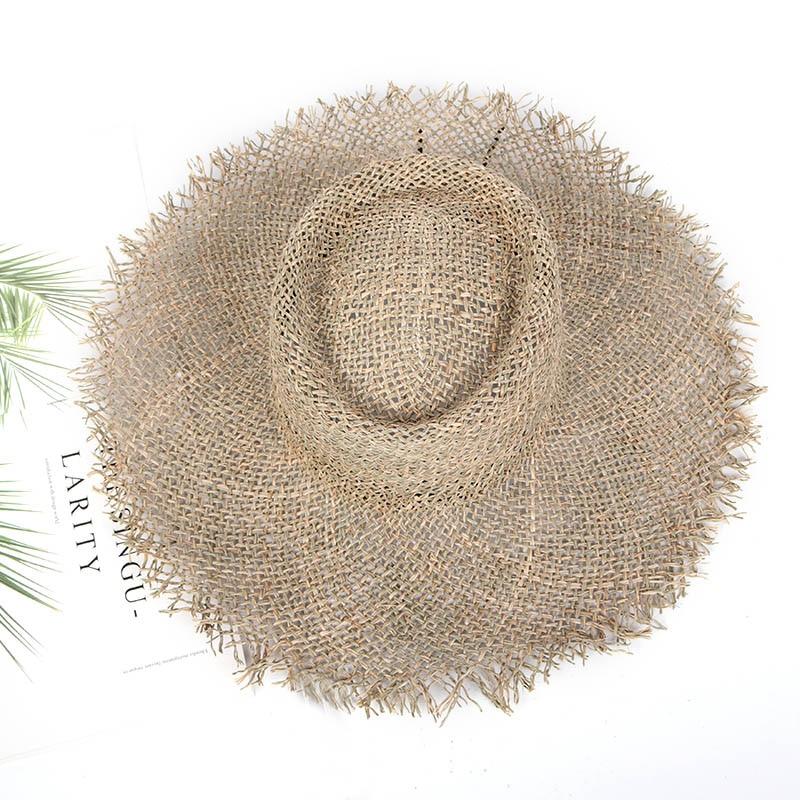 Straw Beach Visor Hats Wide Brim Sunhat Fashionable Hat For Women-Hats-Arimonz-Arimonz