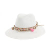 ﻿Straw Sun Hat Panama Hat Women's Summer Caps Sombrero Female Fedora-Summer Hats-Arimonz-white-Arimonz