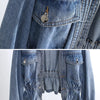 Streetwear Short Denim Jacket Fashion Trend All-match Women Overcoat-Jean Jackets-Arimonz-Arimonz