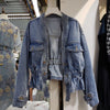Streetwear Short Denim Jacket Fashion Trend All-match Women Overcoat-Jean Jackets-Arimonz-Arimonz