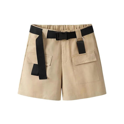 Streetwear Shorts Women Woman High Waist Wide Leg Cargo Women's Shorts-Shorts-Arimonz-Arimonz