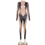 Stretchy Bodycon Rompers Womens Jumpsuit Long Sleeve Jumpsuits-Night Out Jumpsuits & Rompers-Arimonz-S-Arimonz