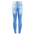 Stretchy Ripped Jeans Distressed Denim Skinny Pencil Trouser For Women-Skinny Jeans-Arimonz-Arimonz