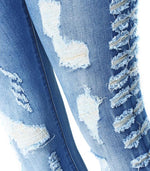 Stretchy Ripped Jeans Distressed Denim Skinny Pencil Trouser For Women-Skinny Jeans-Arimonz-Arimonz