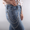 Stylish Waist Pants Belt Chain Multilayer Chain Ring Trousers Belt-Belts-Arimonz-Silver-Arimonz