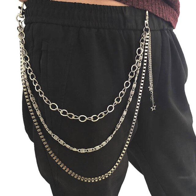 Stylish Waist Pants Belt Chain Multilayer Chain Ring Trousers Belt-Belts-Arimonz-Star pendant-Arimonz