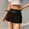 Casual Zipper Fly Short Denim Skirt Summer Low Waist Mini Jeans Skirt