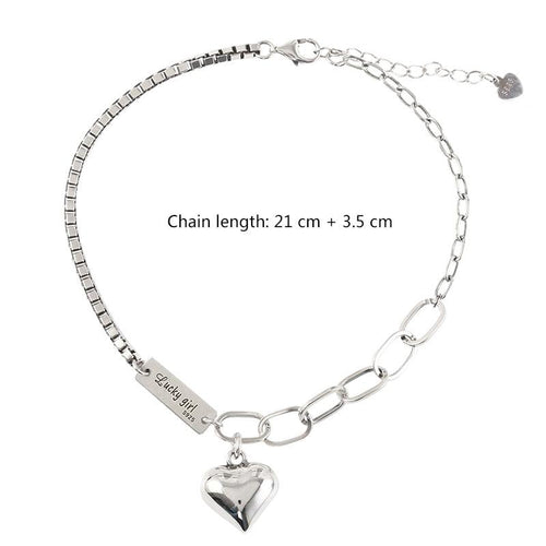 Summer Anklet Bracelet For Women Vintage Love Heart Pendant Jewelry-Anklets-Arimonz-Arimonz