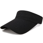 Summer Breathable Air Sun Hats Men Women Adjustable Visor Cap-Women's Caps-Arimonz-Black-Arimonz