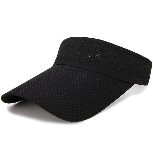 Summer Breathable Air Sun Hats Men Women Adjustable Visor Cap-Women's Caps-Arimonz-Black-Arimonz