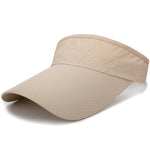 Summer Breathable Air Sun Hats Men Women Adjustable Visor Cap-Women's Caps-Arimonz-Dark Beige-Arimonz