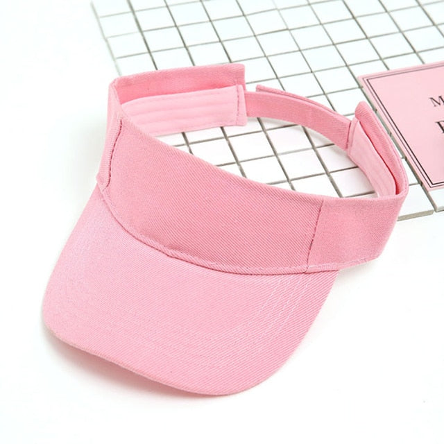Summer Breathable Air Sun Hats Men Women Adjustable Visor Cap-Women's Caps-Arimonz-H0603-pink-Arimonz