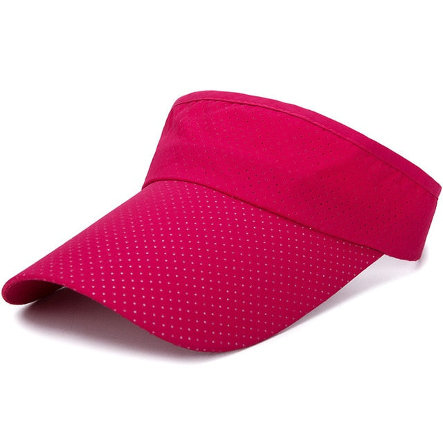 Summer Breathable Air Sun Hats Men Women Adjustable Visor Cap-Women's Caps-Arimonz-Rose Red-Arimonz