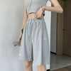 Summer Casual Shorts Women Plus Size High Waist Loose Women Shorts-Shorts-Arimonz-gray-S-Arimonz