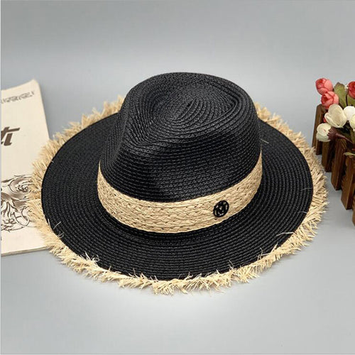 Summer Hat Handmade Raffia Fedora Hats For Women Popular Cool Hat-Summer Hats-Arimonz-Arimonz