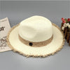Summer Hat Handmade Raffia Fedora Hats For Women Popular Cool Hat-Summer Hats-Arimonz-Arimonz
