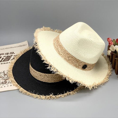 Summer Hat Handmade Raffia Fedora Hats For Women Popular Cool Hat-Summer Hats-Arimonz-Arimonz