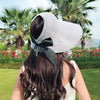 Summer Hats Foldable Hollow Out Sun Visor Straw Wide Brim Beach Hat-Women's Caps-Arimonz-Gray-Arimonz