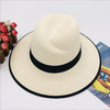Summer Patchwork Fedora Hats For Women Paper Straw Women Hat-Summer Hats-Arimonz-beige 1-Arimonz