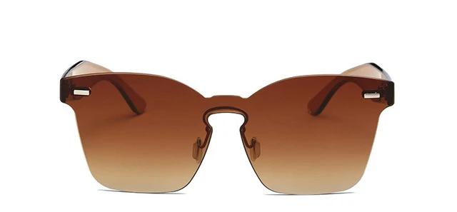 Summer Rimless Square Shades-Sunglasses-Arimonz-Brown-Arimonz