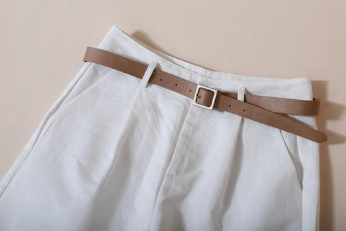 Summer Shorts Loose Wide Leg Shorts with Belt Wide Leg Bottoms-Shorts-Arimonz-Arimonz