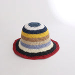 Summer Straw Crochet Bucket Hat Women's Foldable Panama Cap Beach Hat-Bucket Hats-Arimonz-Red-Arimonz