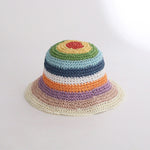 Summer Straw Crochet Bucket Hat Women's Foldable Panama Cap Beach Hat-Bucket Hats-Arimonz-White-Arimonz