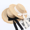 Summer Sun Hat Bow Hat Visor Flat Straw Hats Women's Sunscreen Hat-Summer Hats-Arimonz-Arimonz