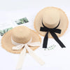 Summer Sun Hat Bow Hat Visor Flat Straw Hats Women's Sunscreen Hat-Summer Hats-Arimonz-Arimonz
