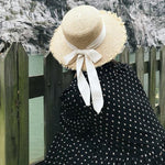 Summer Sun Hat Bow Hat Visor Flat Straw Hats Women's Sunscreen Hat-Summer Hats-Arimonz-Light Brown-Arimonz