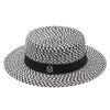 Summer Sun Hat letter M Straw Hat Visor Temperament Flat Panama Hats-Summer Hats-Arimonz-Arimonz