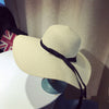 Summer Women Bowknot Wide Brim Panama Hat Outdoor Foldable Beach Hat-Summer Hats-Arimonz-Arimonz