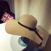 Summer Women Bowknot Wide Brim Panama Hat Outdoor Foldable Beach Hat-Summer Hats-Arimonz-dark brown-Arimonz