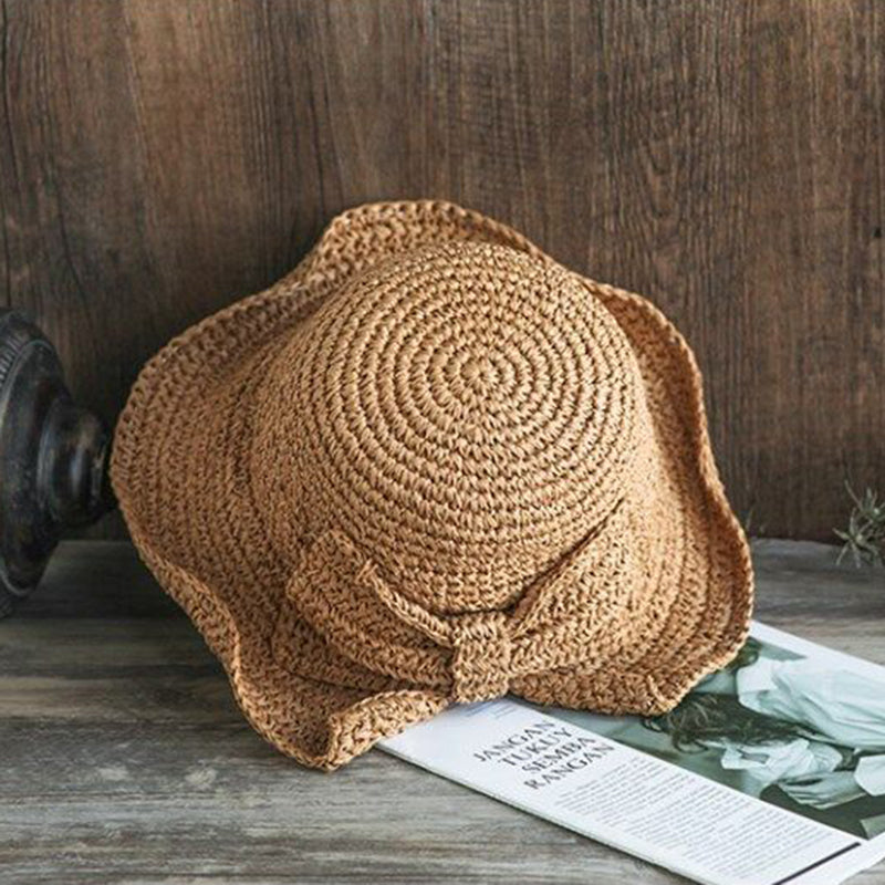 Sun Hat Wide Brim Floppy Summer Hats For Women Straw Dome Bucket Hat-Summer Hats-Arimonz-Arimonz