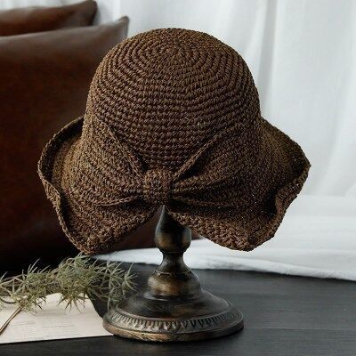 Sun Hat Wide Brim Floppy Summer Hats For Women Straw Dome Bucket Hat-Summer Hats-Arimonz-Brown-adult 56-58CM/22.04-22.83inches-Arimonz